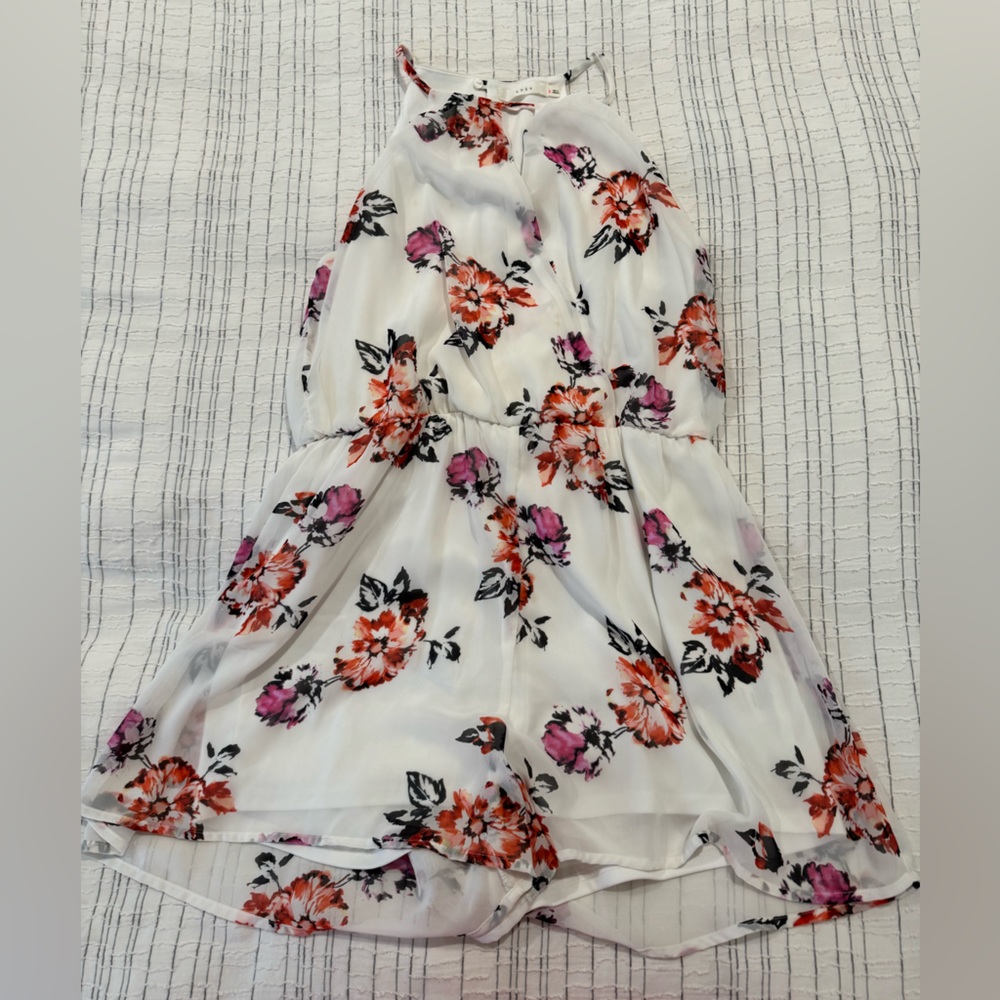 Lush Floral White Romper